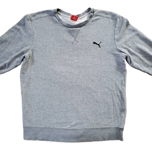 Puma Crewneck Sweatshirt Gray Men's Size Small - Picture 2 of 5